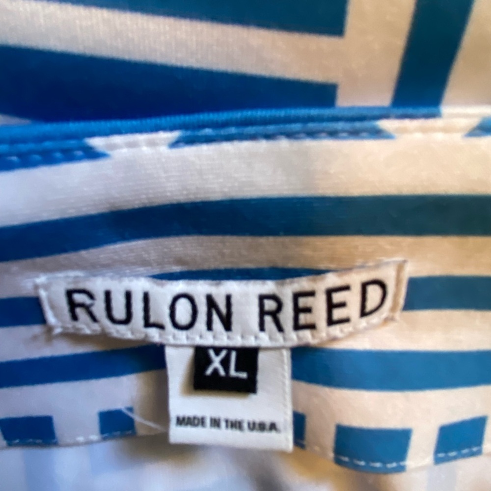 Blue & White Geometric Pattern Pullover Dress (Co… - image 6